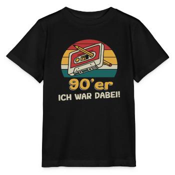 Neunziger Jahre - ich war dabei | 90 er Sprüche - Stanley/Stella Kinder T-Shirt MINI CREATOR  - Schwarz - Vorne - Mikhail (115cm)