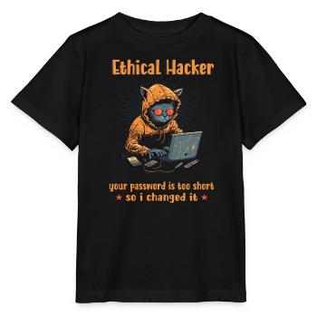 Cybersécurité éthique Analyste en piratage éthique - T-shirt bio MINI CREATOR Stanley/Stella Enfant - noir - Devant - Mikhail (115cm)