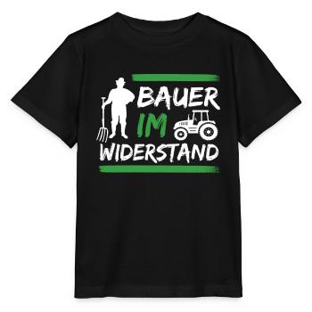 Bauern und Landwirte Demo Protest - Stanley/Stella Kinder T-Shirt MINI CREATOR  - Schwarz - Vorne - Mikhail (115cm)