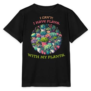 Plant lovers and plant lovers - Stanley/Stella MINI CREATOR Kids’ T-Shirt - black - Front - Mikhail (115cm)