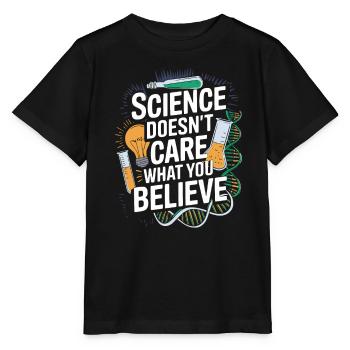 Atheists: Sayings of Science Research - Stanley/Stella MINI CREATOR Kids’ T-Shirt - black - Front - Mikhail (115cm)