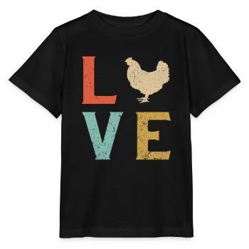Ich liebe Hühner - Stanley/Stella Kinder T-Shirt MINI CREATOR  - Schwarz - Vorne - Mikhail (115cm)