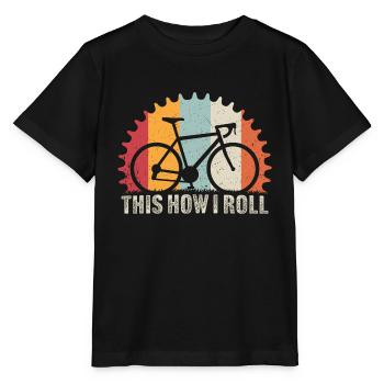 So drehe ich Design Radfahren - Stanley/Stella Kinder T-Shirt MINI CREATOR  - Schwarz - Vorne - Mikhail (115cm)