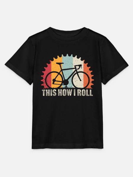 this how i roll design cycling - Stanley/Stella MINI CREATOR Kids’ T-Shirt - black