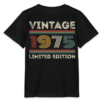 1975 Birthday 1975 Retro 1975 Gift 1975 - Stanley/Stella MINI CREATOR Kids’ T-Shirt - black - Front - Mikhail (115cm)