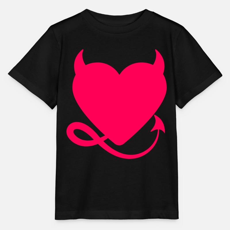 Le diable de cœur - T-shirt bio MINI CREATOR Stanley/Stella Enfant - noir