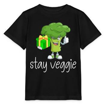 Brokkoli Vegetarisch Geschenk - Stanley/Stella Kinder T-Shirt MINI CREATOR  - Schwarz - Vorne - Mikhail (115cm)
