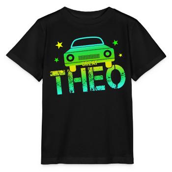 Theo Nom Jour Théo - T-shirt bio MINI CREATOR Stanley/Stella Enfant - noir - Devant - Mikhail (115cm)