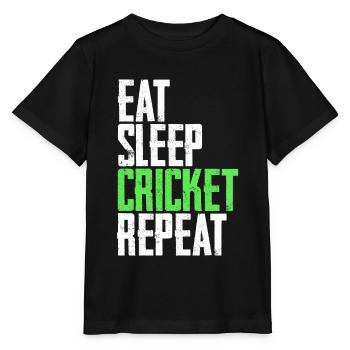 Cricket cricketer - Stanley/Stella MINI CREATOR Kids’ T-Shirt - black - Front - Mikhail (115cm)