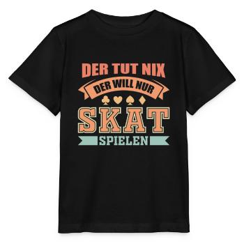 Skat - Stanley/Stella Kinder T-Shirt MINI CREATOR  - Schwarz - Vorne - Mikhail (115cm)