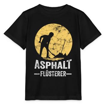 Straßenbauer - Asphaltflüsterer - Stanley/Stella Kinder T-Shirt MINI CREATOR  - Schwarz - Vorne - Mikhail (115cm)