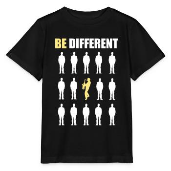 Saxophone woodwind musician gift - Stanley/Stella MINI CREATOR Kids’ T-Shirt - black - Front - Mikhail (115cm)