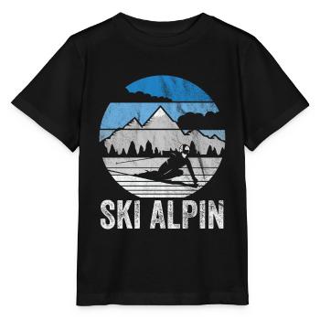 Ski alpin sports d'hiver - T-shirt bio MINI CREATOR Stanley/Stella Enfant - noir - Devant - Mikhail (115cm)