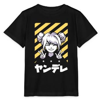 Anime Otaku cartoon - Stanley/Stella MINI CREATOR Kids’ T-Shirt - black - Front - Mikhail (115cm)