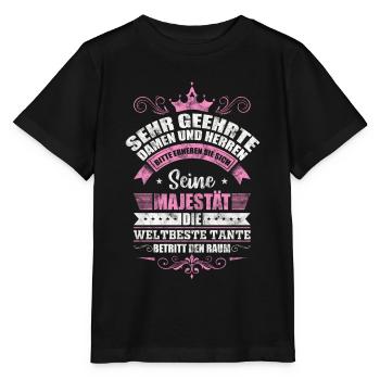 Weltbeste Tante - Stanley/Stella Kinder T-Shirt MINI CREATOR  - Schwarz - Vorne - Mikhail (115cm)