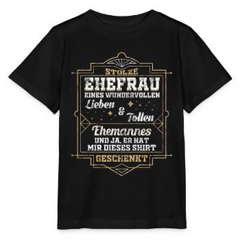 Ehefrau Liebe Partnerschaft Geschenk - Stanley/Stella Kinder T-Shirt MINI CREATOR  - Schwarz - Vorne - Mikhail (115cm)