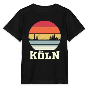 Köln Skyline Kölner Dom Geschenkidee - Stanley/Stella Kinder T-Shirt MINI CREATOR  - Schwarz - Vorne - Mikhail (115cm)
