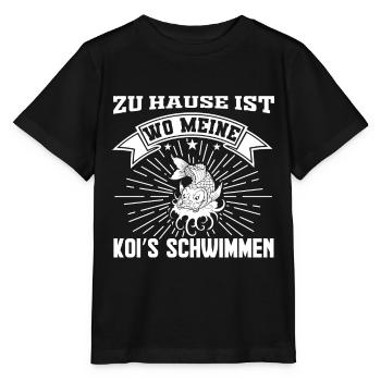 Koi Japan japanischer Koi - Stanley/Stella Kinder T-Shirt MINI CREATOR  - Schwarz - Vorne - Mikhail (115cm)