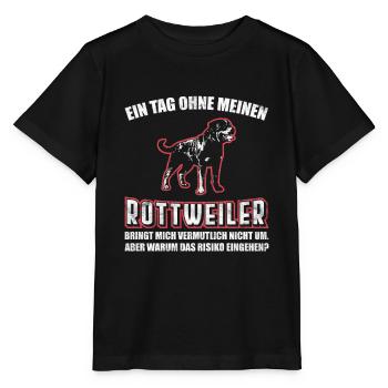 Rottweiler Tierliebe - Stanley/Stella Kinder T-Shirt MINI CREATOR  - Schwarz - Vorne - Mikhail (115cm)