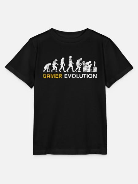 Gamer Evolution Vintage Geschenk - Stanley/Stella Kinder T-Shirt MINI CREATOR - Schwarz