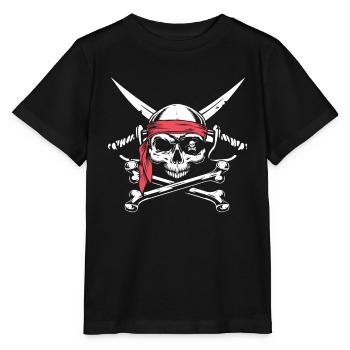 Costume de pirate tenue de pirate carnaval carnaval - T-shirt bio MINI CREATOR Stanley/Stella Enfant - noir - Devant - Mikhail (115cm)
