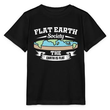 Flat Earth Society Flat-Earther gift - Stanley/Stella MINI CREATOR Kids’ T-Shirt - black - Front - Mikhail (115cm)