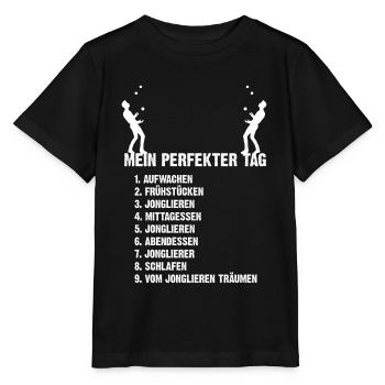 Jongleur Tagesablauf - Stanley/Stella Kinder T-Shirt MINI CREATOR  - Schwarz - Vorne - Mikhail (115cm)
