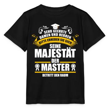 Master Abschluss Geschenk - Stanley/Stella Kinder T-Shirt MINI CREATOR  - Schwarz - Vorne - Mikhail (115cm)