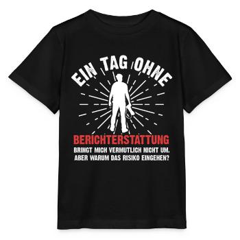 Journalist - Stanley/Stella Kinder T-Shirt MINI CREATOR  - Schwarz - Vorne - Mikhail (115cm)