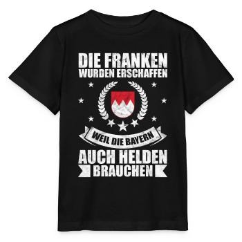 Franken Held Helden Geschenk - Stanley/Stella Kinder T-Shirt MINI CREATOR  - Schwarz - Vorne - Mikhail (115cm)