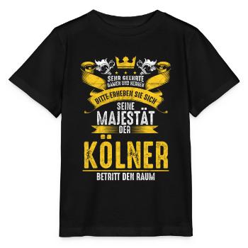 Kölner Kölle Domstadt - Stanley/Stella Kinder T-Shirt MINI CREATOR  - Schwarz - Vorne - Mikhail (115cm)