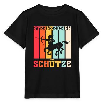 Sternzeichen Schütze - Stanley/Stella Kinder T-Shirt MINI CREATOR  - Schwarz - Vorne - Mikhail (115cm)
