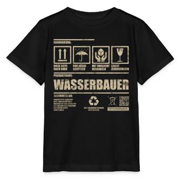 Wasserbauer Vintage Distressed Geschenkidee - Stanley/Stella Kinder T-Shirt MINI CREATOR  - Schwarz - Vorne - Mikhail (115cm)