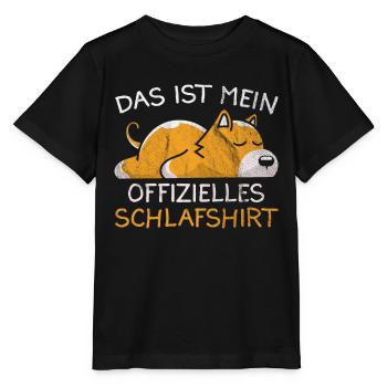 Das ist mein offizielles Schlafshirt - Stanley/Stella Kinder T-Shirt MINI CREATOR  - Schwarz - Vorne - Mikhail (115cm)