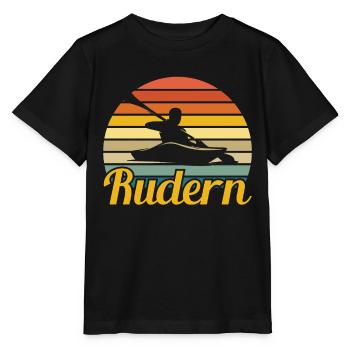 Rudern Ruderer Ruder Retro Geschenkidee - Stanley/Stella Kinder T-Shirt MINI CREATOR  - Schwarz - Vorne - Mikhail (115cm)