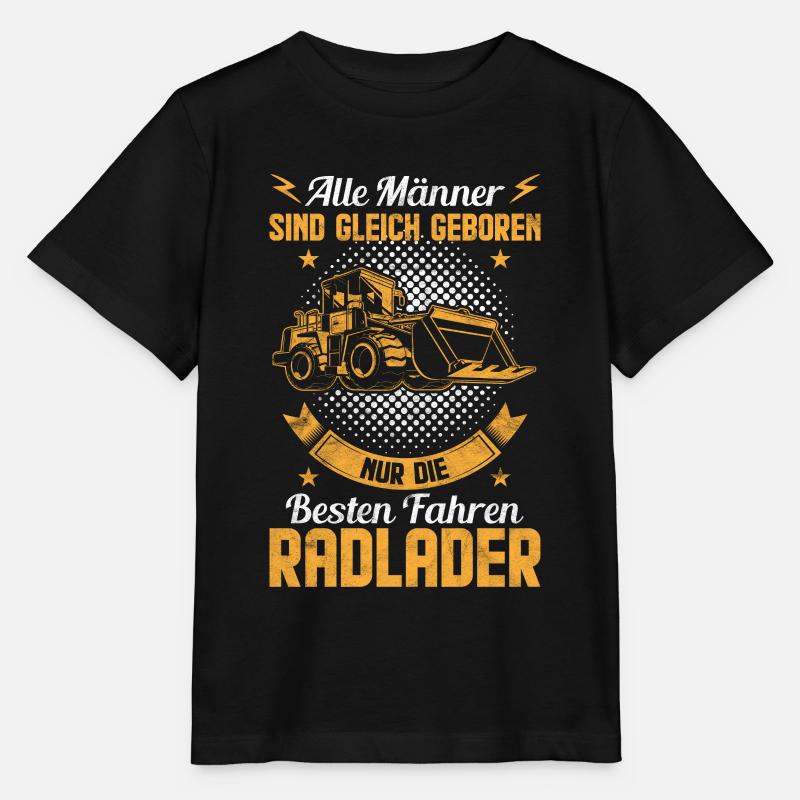 Radlader Baustelle & Arbeitskleidung - Stanley/Stella Kinder T-Shirt MINI CREATOR  - Schwarz