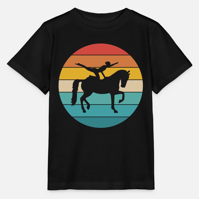 Voltigieren | Retro Style - Stanley/Stella Kinder T-Shirt MINI CREATOR  - Schwarz