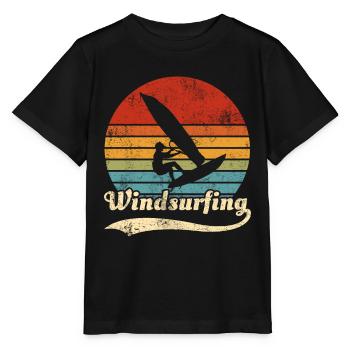 Windsurfing Windsurfer Retro Idée cadeau - T-shirt bio MINI CREATOR Stanley/Stella Enfant - noir - Devant - Mikhail (115cm)