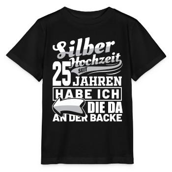 Silver Wedding Wedding Anniversary Marriage Husband Gift Idea - Stanley/Stella MINI CREATOR Kids’ T-Shirt - black - Front - Mikhail (115cm)