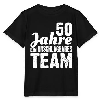 Goldene Hochzeit 50 Jahre ein unschlagbares Team - Stanley/Stella Kinder T-Shirt MINI CREATOR  - Schwarz - Vorne - Mikhail (115cm)