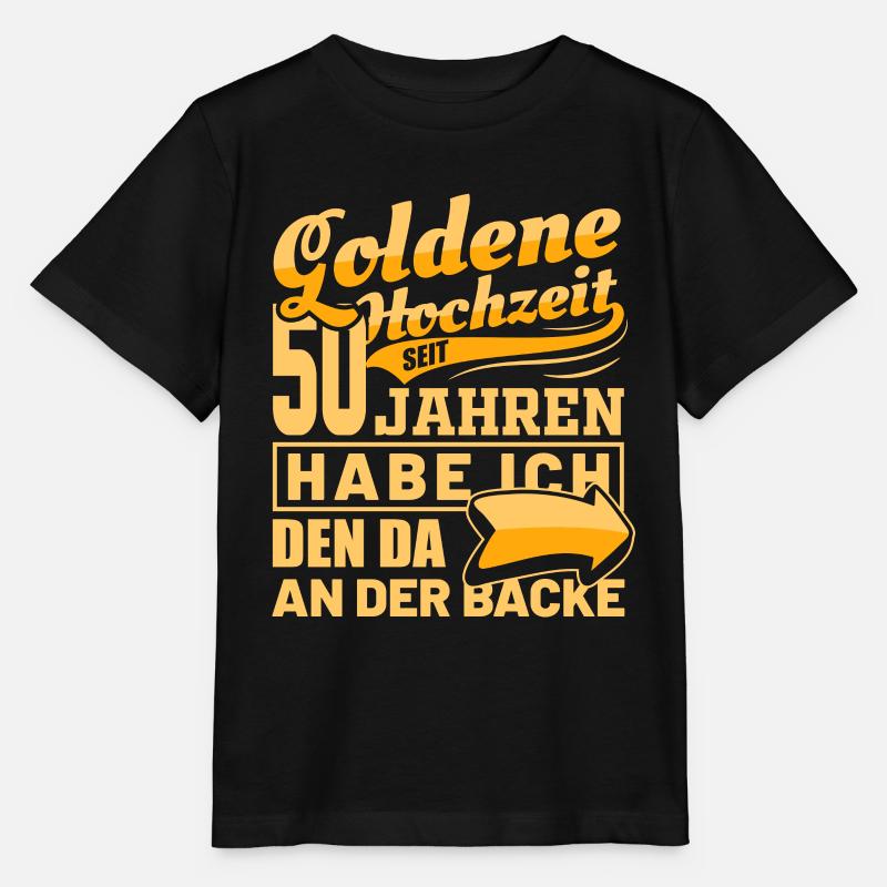 Goldene Hochzeit | Ehefrau Hochzeitstag Geschenk - Stanley/Stella Kinder T-Shirt MINI CREATOR  - Schwarz