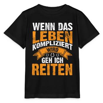 Pferd Kaltblut Kaltblüter Geschenke - Stanley/Stella Kinder T-Shirt MINI CREATOR  - Schwarz - Vorne - Mikhail (115cm)