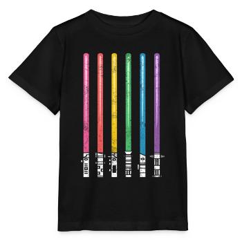Pride Arc-en-ciel CSD LGBT - T-shirt bio MINI CREATOR Stanley/Stella Enfant - noir - Devant - Mikhail (115cm)