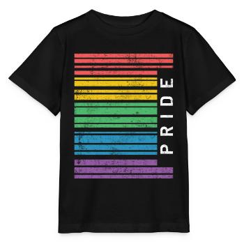 Gay Pride CSD Rainbow LGBT - Stanley/Stella MINI CREATOR Kids’ T-Shirt - black - Front - Mikhail (115cm)