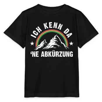 Wandern | Ich kenn da ne Abkürzung - Stanley/Stella Kinder T-Shirt MINI CREATOR  - Schwarz - Vorne - Mikhail (115cm)
