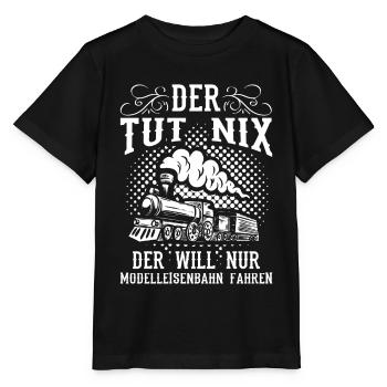 Modelleisenbahn Modellbau Modellbauer Sprüche - Stanley/Stella Kinder T-Shirt MINI CREATOR  - Schwarz - Vorne - Mikhail (115cm)