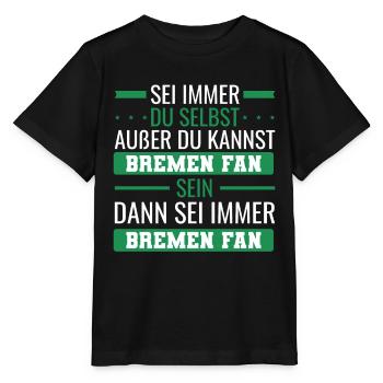 Bremen Fan - Stanley/Stella Kinder T-Shirt MINI CREATOR  - Schwarz - Vorne - Mikhail (115cm)
