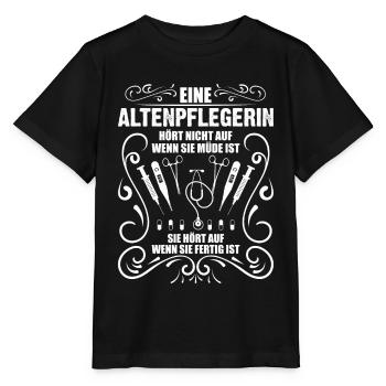 Altenpflegerin Altenheim Altenpflege Geschenk - Stanley/Stella Kinder T-Shirt MINI CREATOR  - Schwarz - Vorne - Mikhail (115cm)