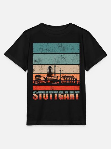 Stuttgart Skyline Geschenkidee - Stanley/Stella Kinder T-Shirt MINI CREATOR - Schwarz