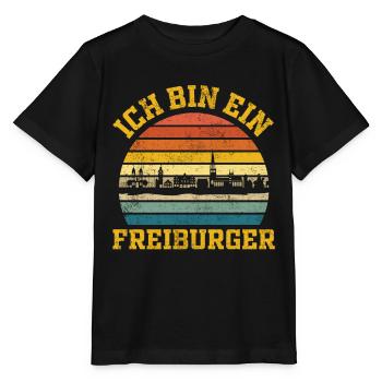 Stadt & Heimat | Freiburg - Ich bin Freiburger - Stanley/Stella Kinder T-Shirt MINI CREATOR  - Schwarz - Vorne - Mikhail (115cm)